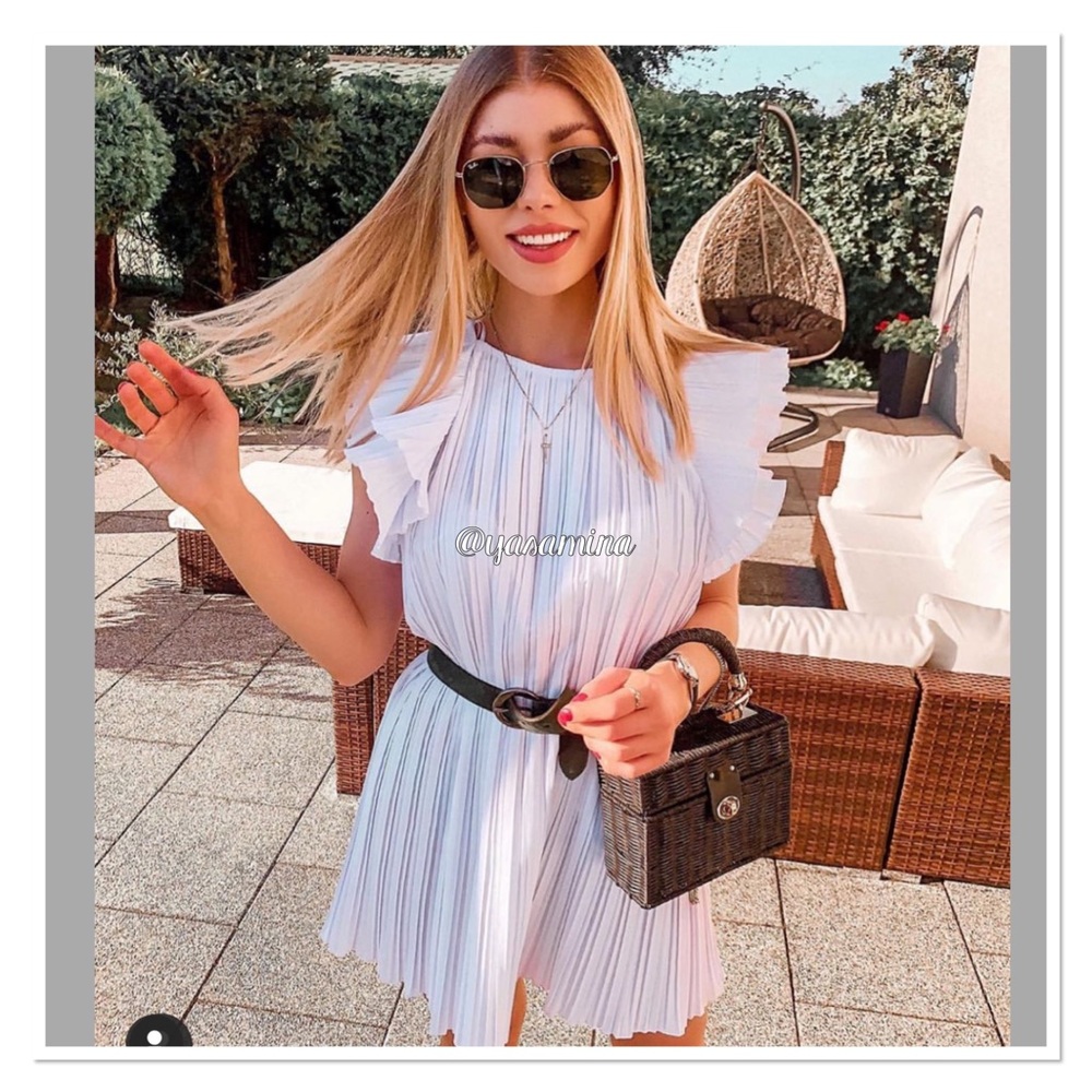 Zara pleated dress bloggers favorite - Picture 8 of 13